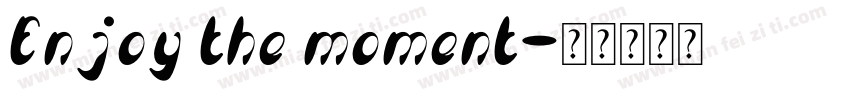 Enjoy the moment字体转换